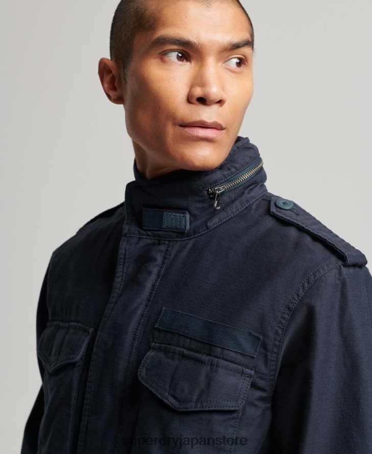 ミリタリーM65ジャケット 男性 Superdry 衣類 海軍 2J62PZ1130