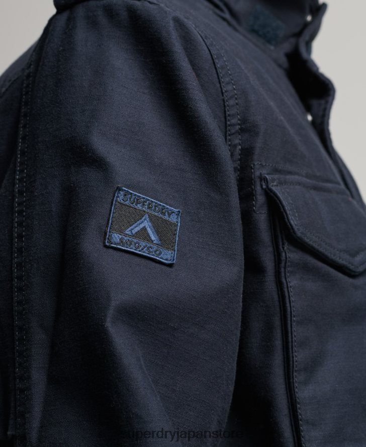 ミリタリーM65ジャケット 男性 Superdry 衣類 海軍 2J62PZ1130