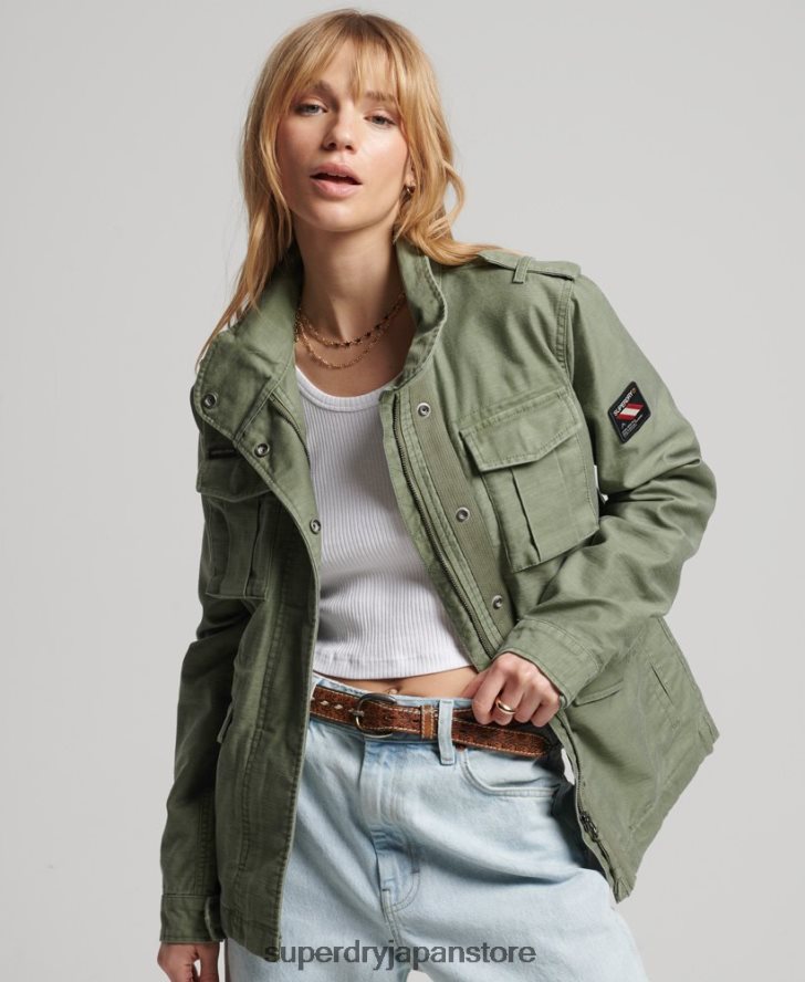ヴィンテージM65ジャケット 女性 Superdry 衣類 カーキ 2J62PZ3516