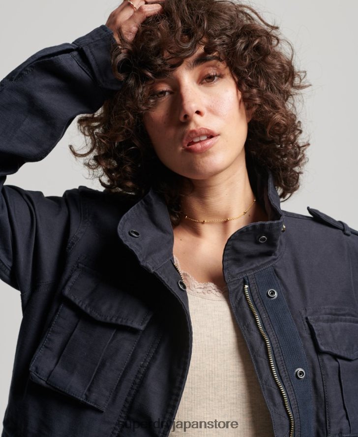 ヴィンテージM65ジャケット 女性 Superdry 衣類 海軍 2J62PZ3520