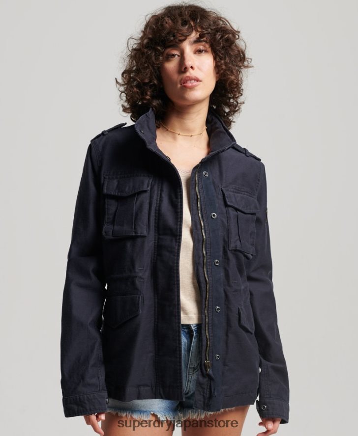 ヴィンテージM65ジャケット 女性 Superdry 衣類 海軍 2J62PZ3520
