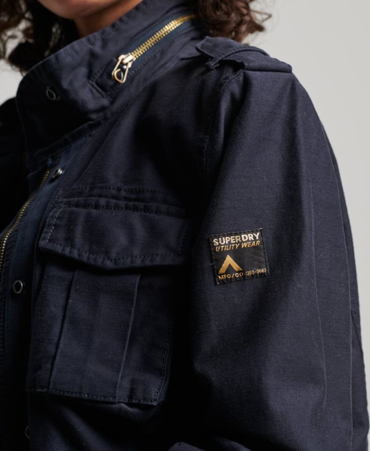 ヴィンテージM65ジャケット 女性 Superdry 衣類 海軍 2J62PZ3520