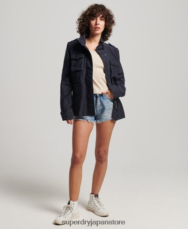 ヴィンテージM65ジャケット 女性 Superdry 衣類 海軍 2J62PZ3520