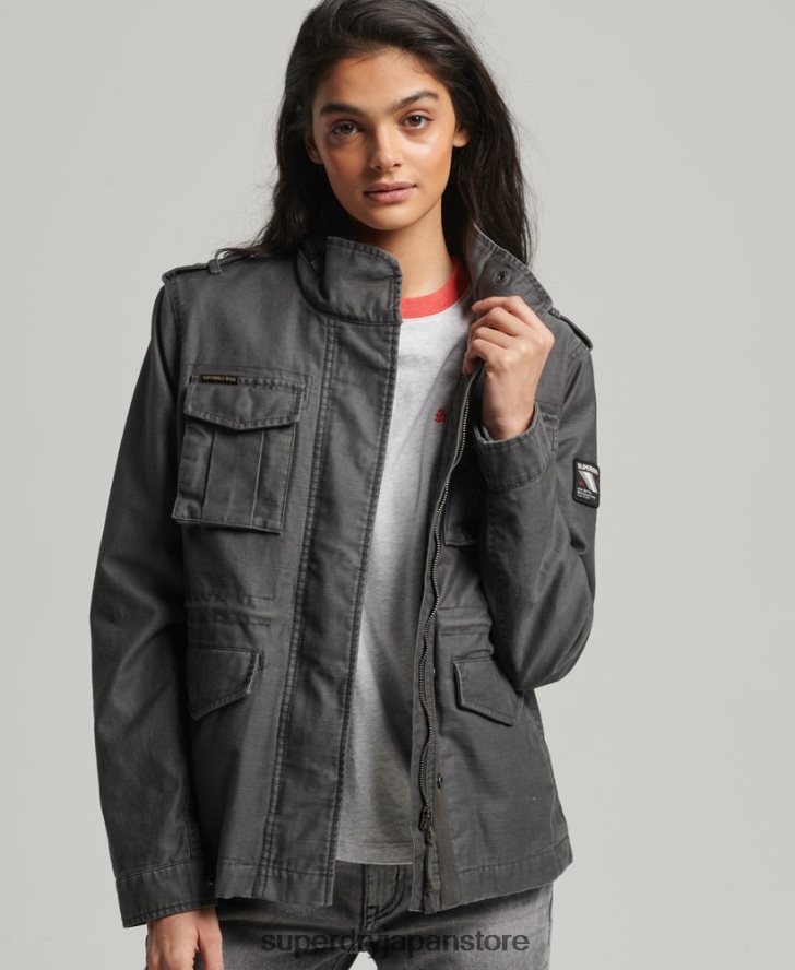 ヴィンテージM65ジャケット 女性 Superdry 衣類 濃い灰色 2J62PZ3539