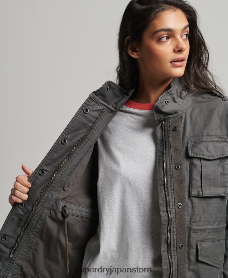 ヴィンテージM65ジャケット 女性 Superdry 衣類 濃い灰色 2J62PZ3539