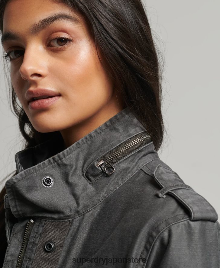 ヴィンテージM65ジャケット 女性 Superdry 衣類 濃い灰色 2J62PZ3539