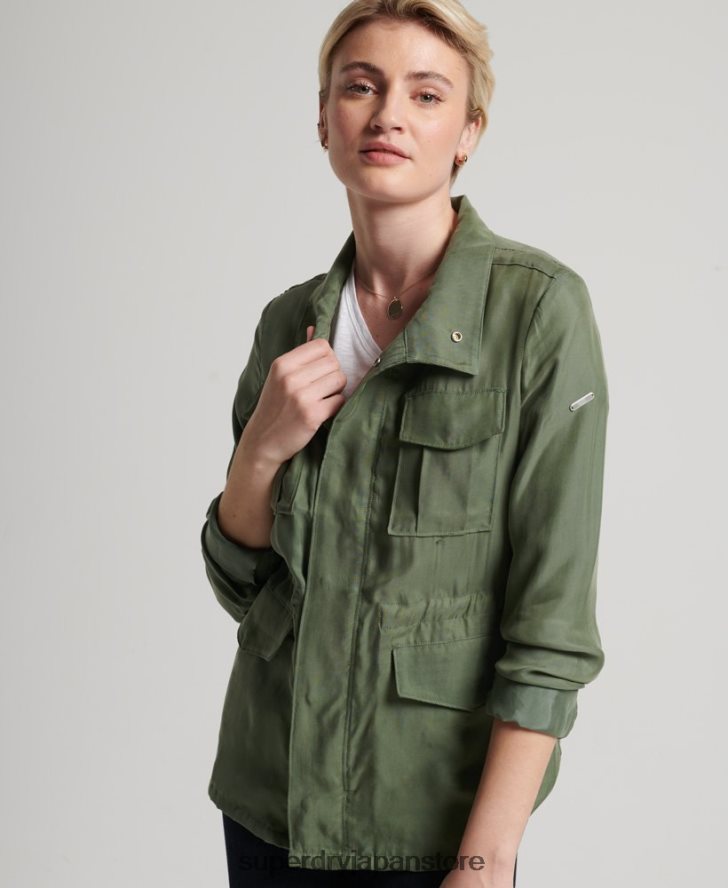 キュプラ M65 ジャケット 女性 Superdry 衣類 緑 2J62PZ3544