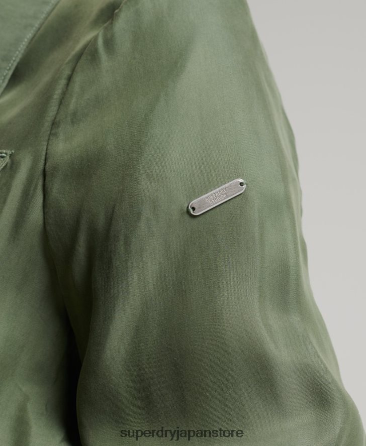 キュプラ M65 ジャケット 女性 Superdry 衣類 緑 2J62PZ3544