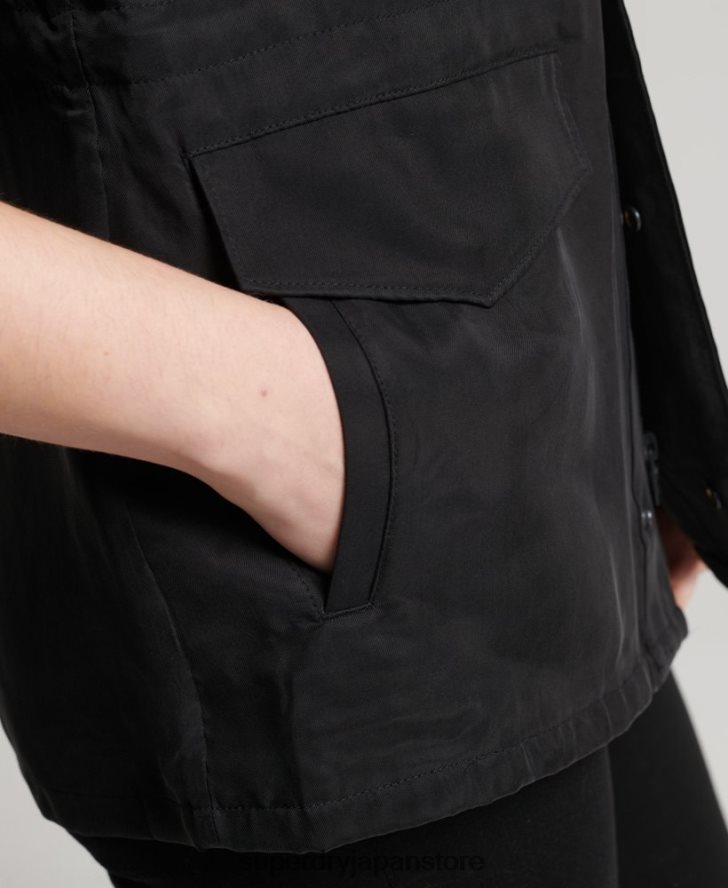 キュプラ M65 ジャケット 女性 Superdry 衣類 黒 2J62PZ3613