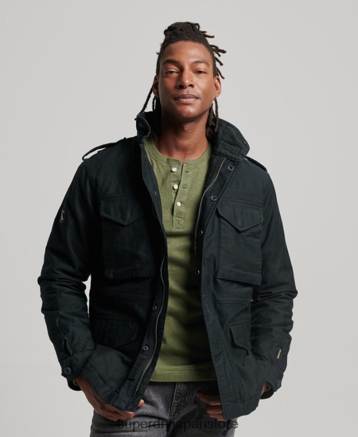 ミリタリー M65 フィールドボーグ裏地付きジャケット 男性 Superdry 衣類 濃い灰色 2J62PZ4434