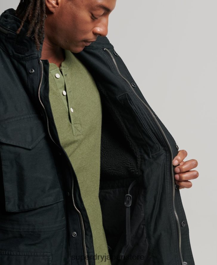 ミリタリー M65 フィールドボーグ裏地付きジャケット 男性 Superdry 衣類 濃い灰色 2J62PZ4434