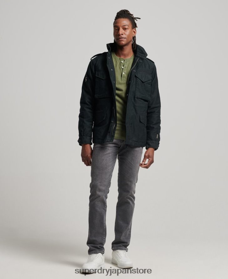 ミリタリー M65 フィールドボーグ裏地付きジャケット 男性 Superdry 衣類 濃い灰色 2J62PZ4434