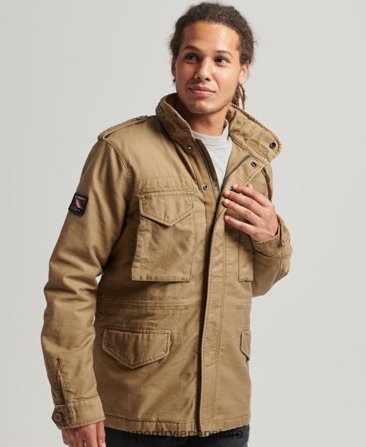 ミリタリー M65 フィールドボーグ裏地付きジャケット 男性 Superdry 衣類 黄褐色 2J62PZ4470