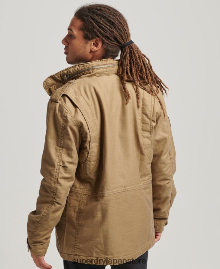 ミリタリー M65 フィールドボーグ裏地付きジャケット 男性 Superdry 衣類 黄褐色 2J62PZ4470
