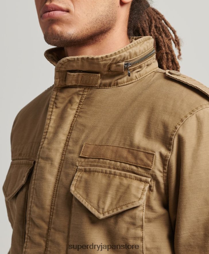 ミリタリー M65 フィールドボーグ裏地付きジャケット 男性 Superdry 衣類 黄褐色 2J62PZ4470
