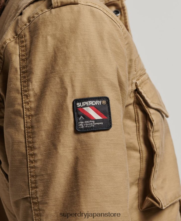 ミリタリー M65 フィールドボーグ裏地付きジャケット 男性 Superdry 衣類 黄褐色 2J62PZ4470