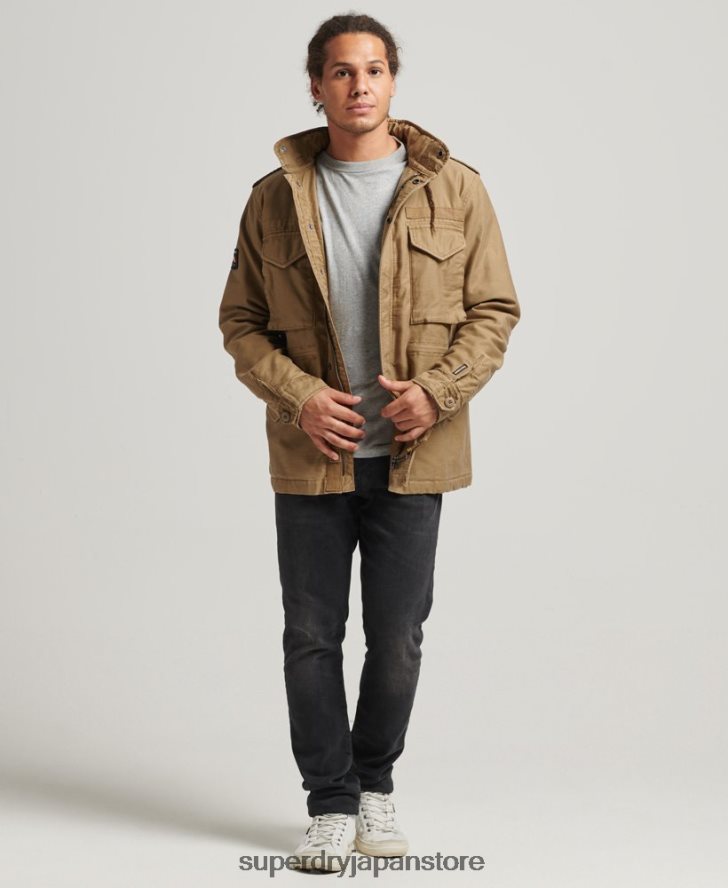 ミリタリー M65 フィールドボーグ裏地付きジャケット 男性 Superdry 衣類 黄褐色 2J62PZ4470
