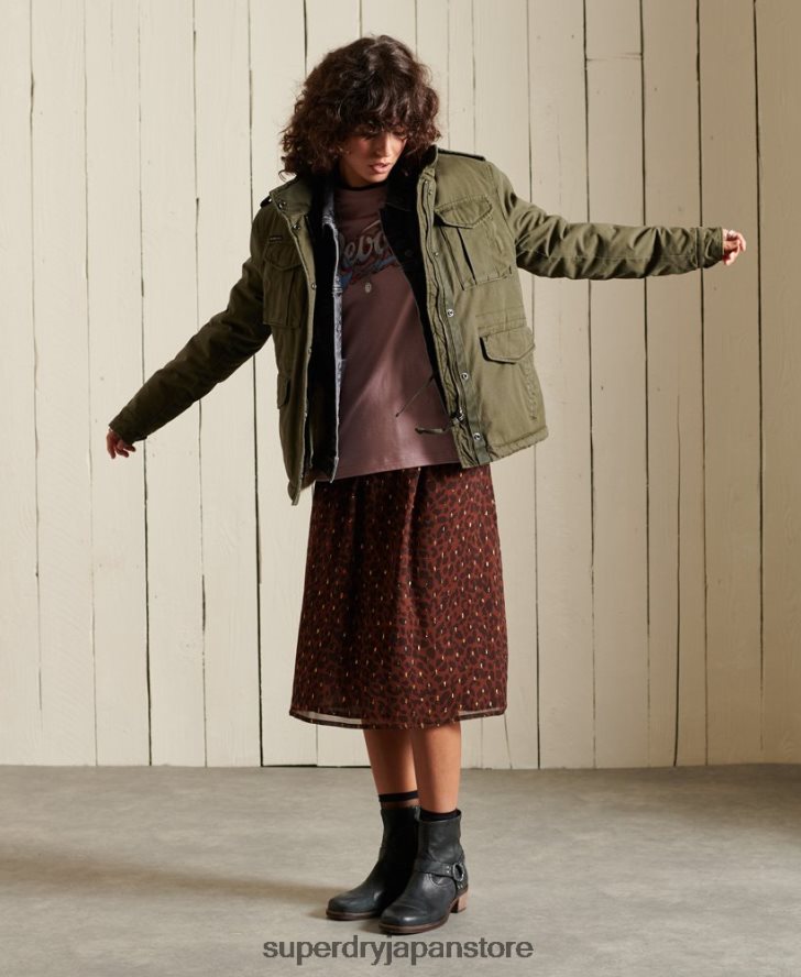 M65 プレミアムフィールドジャケット 女性 Superdry 衣類 緑 2J62PZ5595
