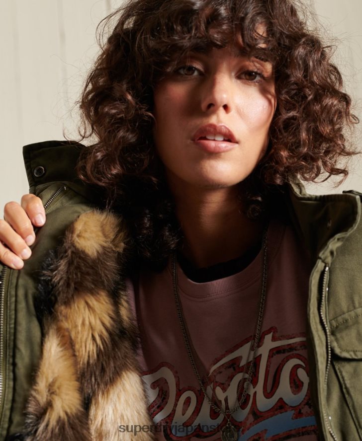 M65 プレミアムフィールドジャケット 女性 Superdry 衣類 緑 2J62PZ5595