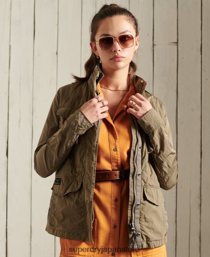 新しい軍用 M65 ジャケット 女性 Superdry 衣類 ベージュ 2J62PZ5657
