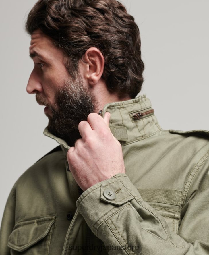 ミリタリーM65ジャケット 男性 Superdry 衣類 緑 2J62PZ908