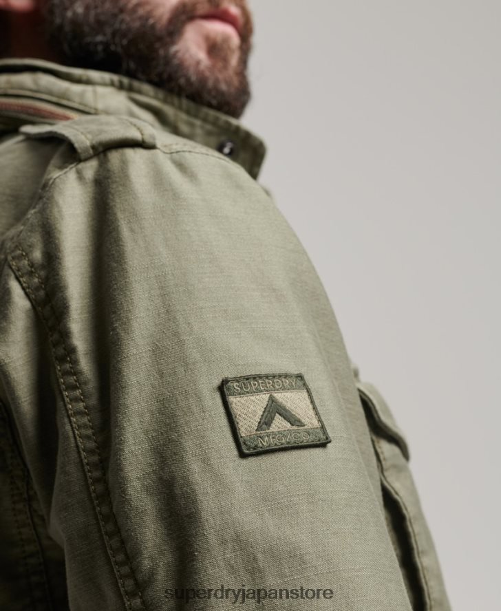 ミリタリーM65ジャケット 男性 Superdry 衣類 緑 2J62PZ908