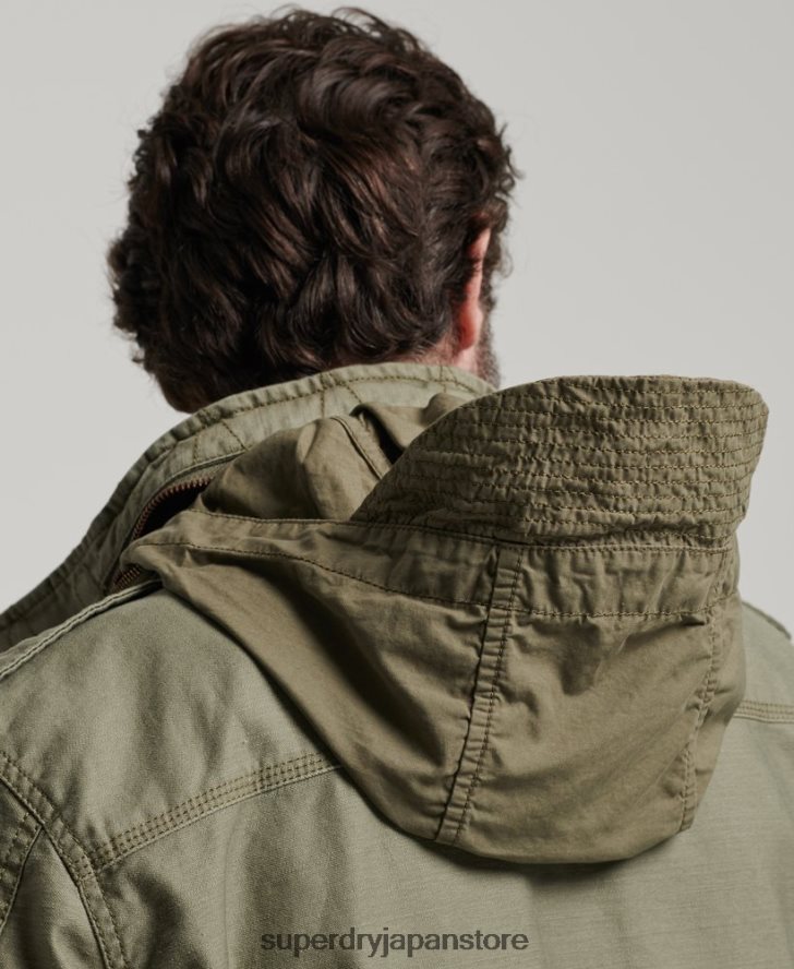 ミリタリーM65ジャケット 男性 Superdry 衣類 緑 2J62PZ908