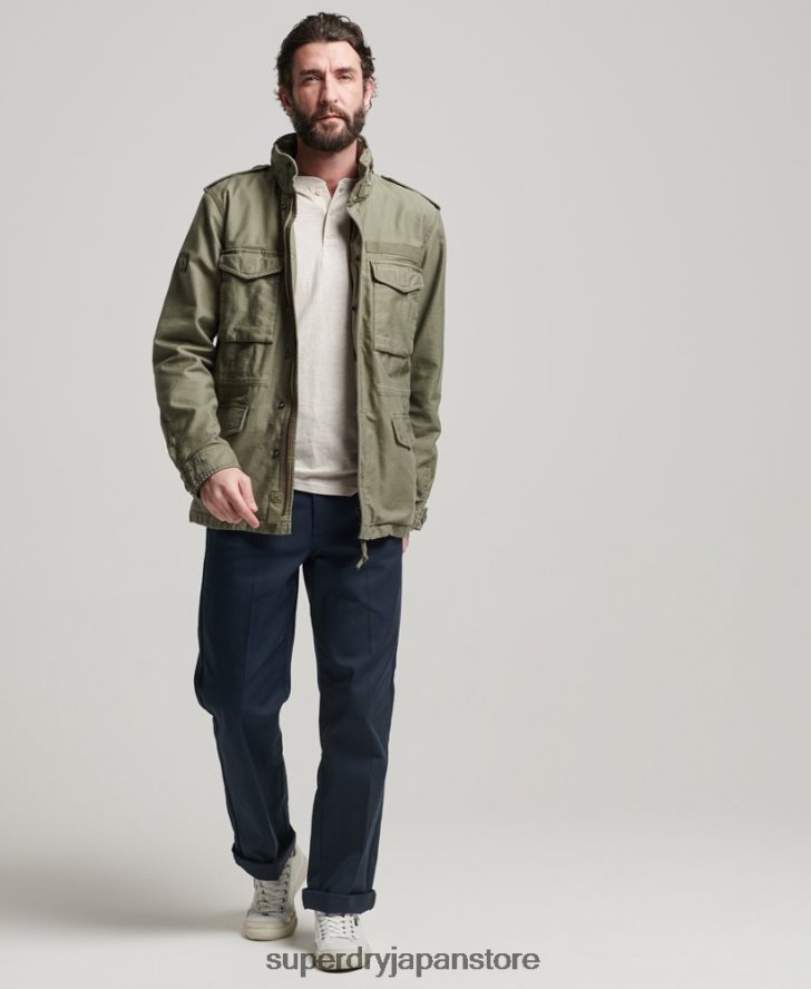 ミリタリーM65ジャケット 男性 Superdry 衣類 緑 2J62PZ908