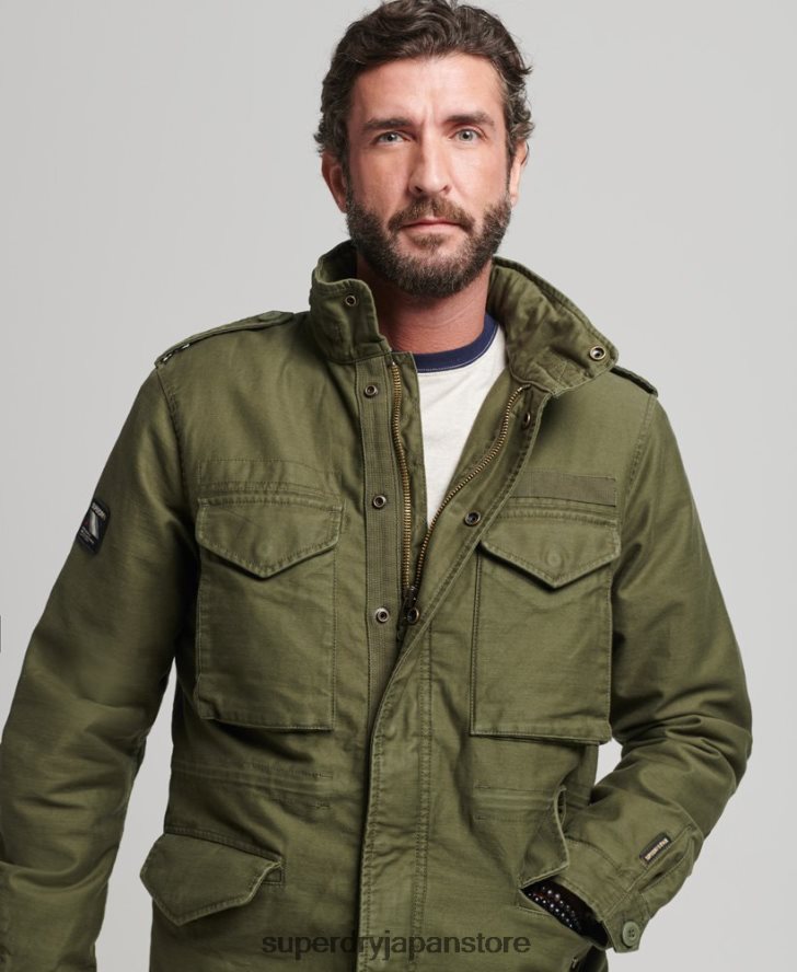 ミリタリー M65 フィールドボーグ裏地付きジャケット 男性 Superdry 衣類 カーキ 2J62PZ915