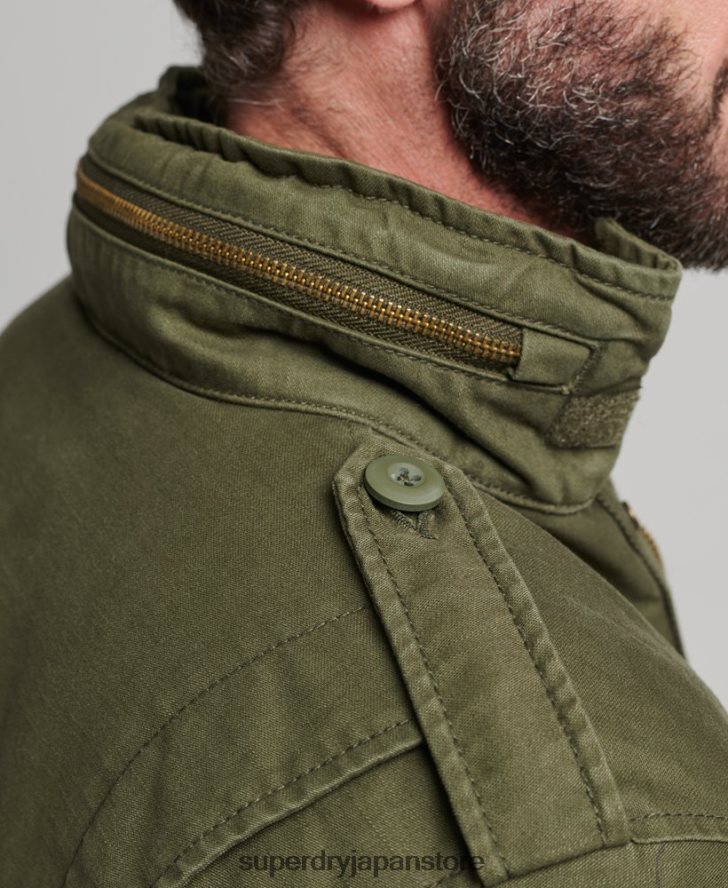 ミリタリー M65 フィールドボーグ裏地付きジャケット 男性 Superdry 衣類 カーキ 2J62PZ915