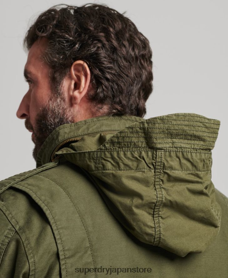 ミリタリー M65 フィールドボーグ裏地付きジャケット 男性 Superdry 衣類 カーキ 2J62PZ915