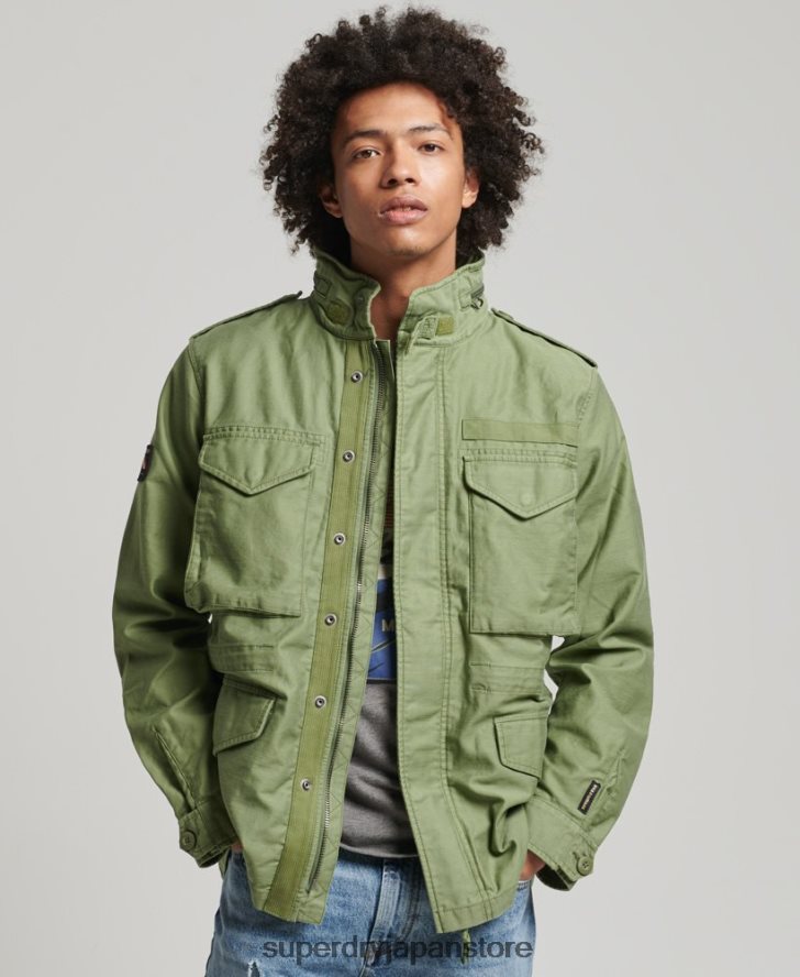 ヴィンテージ M65 ミリタリー ジャケット 男性 Superdry 衣類 緑 2J62PZ928