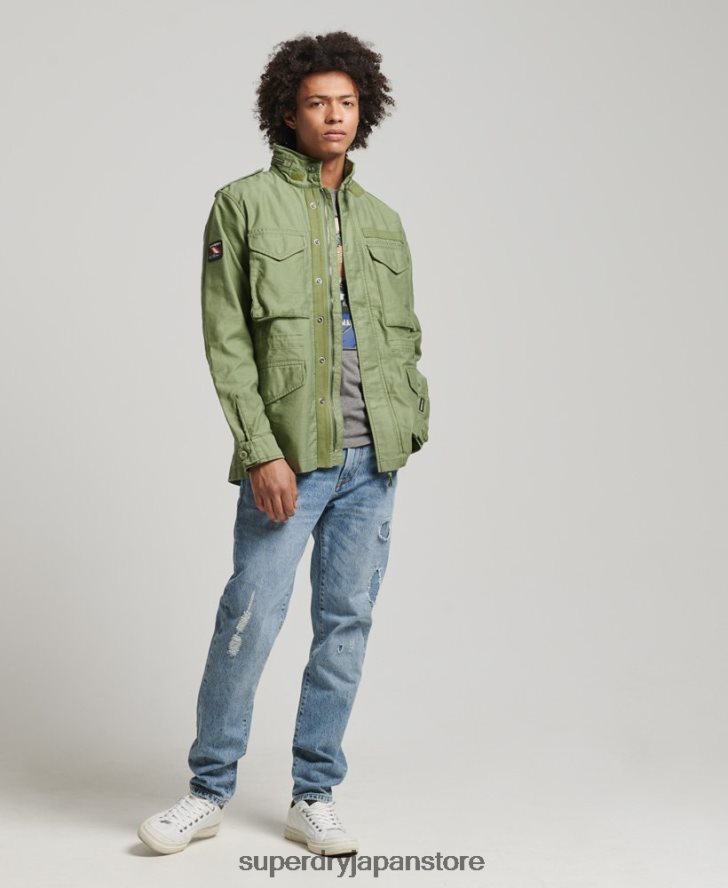 ヴィンテージ M65 ミリタリー ジャケット 男性 Superdry 衣類 緑 2J62PZ928