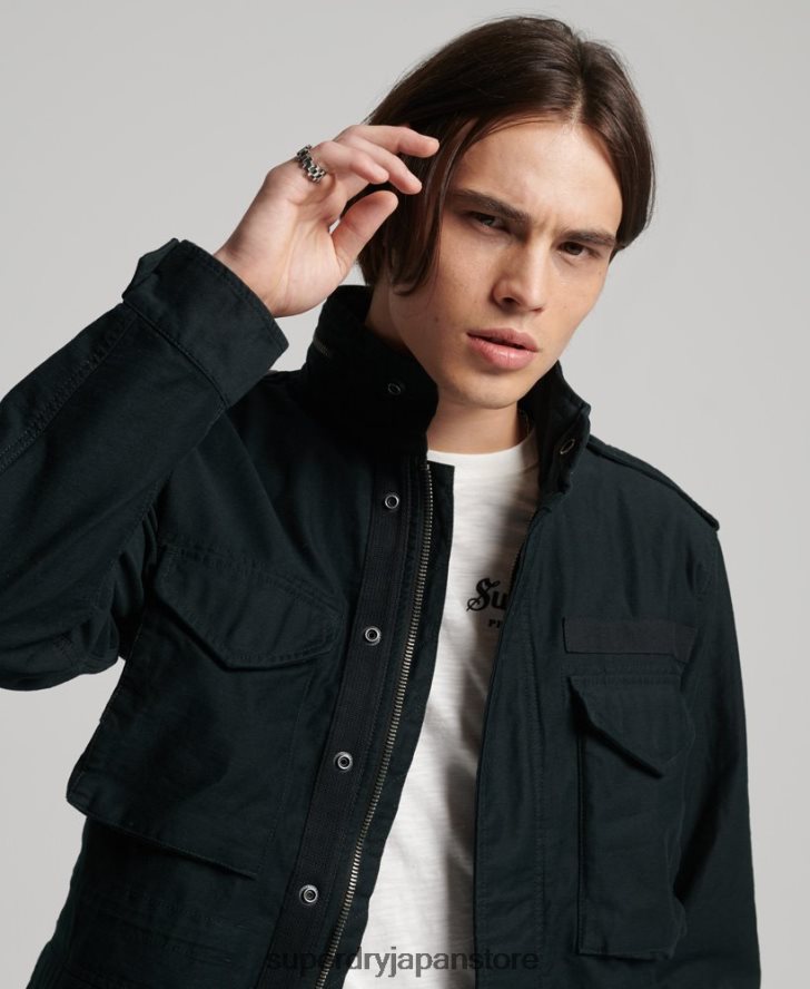 ヴィンテージ M65 ミリタリー ジャケット 男性 Superdry 衣類 濃い灰色 2J62PZ947
