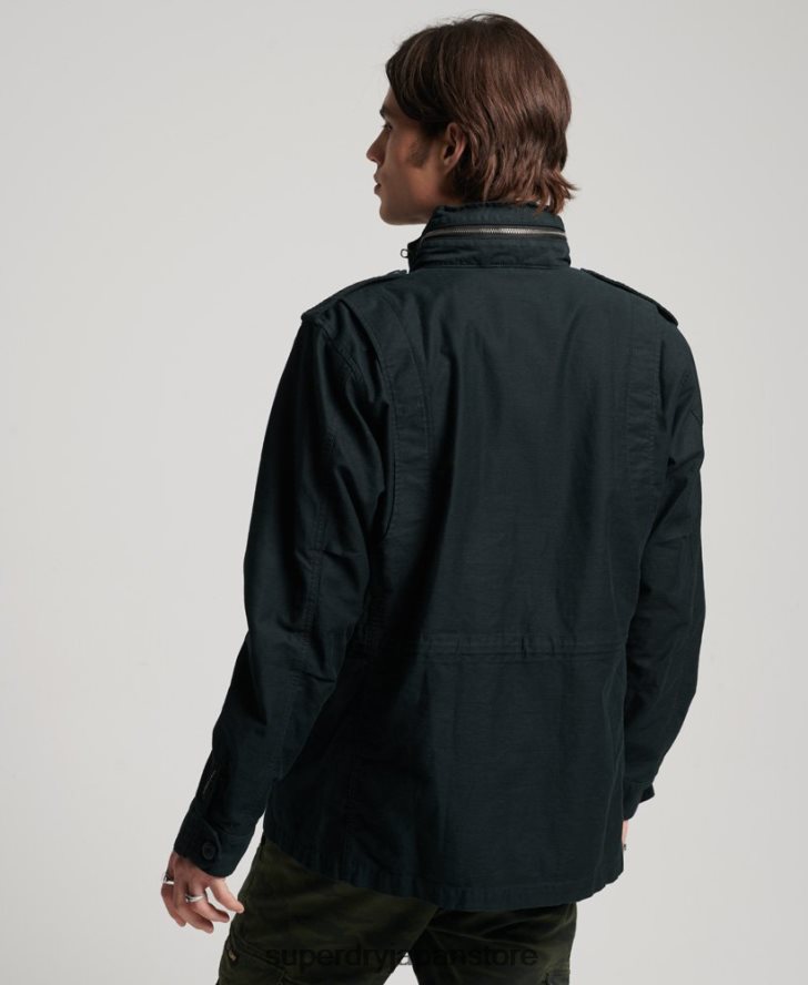 ヴィンテージ M65 ミリタリー ジャケット 男性 Superdry 衣類 濃い灰色 2J62PZ947