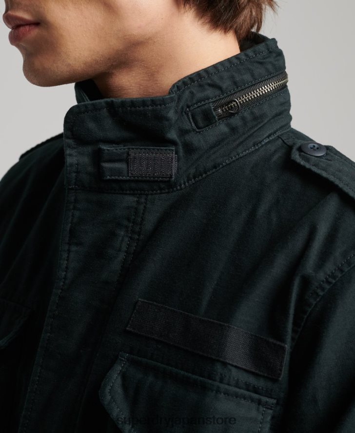 ヴィンテージ M65 ミリタリー ジャケット 男性 Superdry 衣類 濃い灰色 2J62PZ947