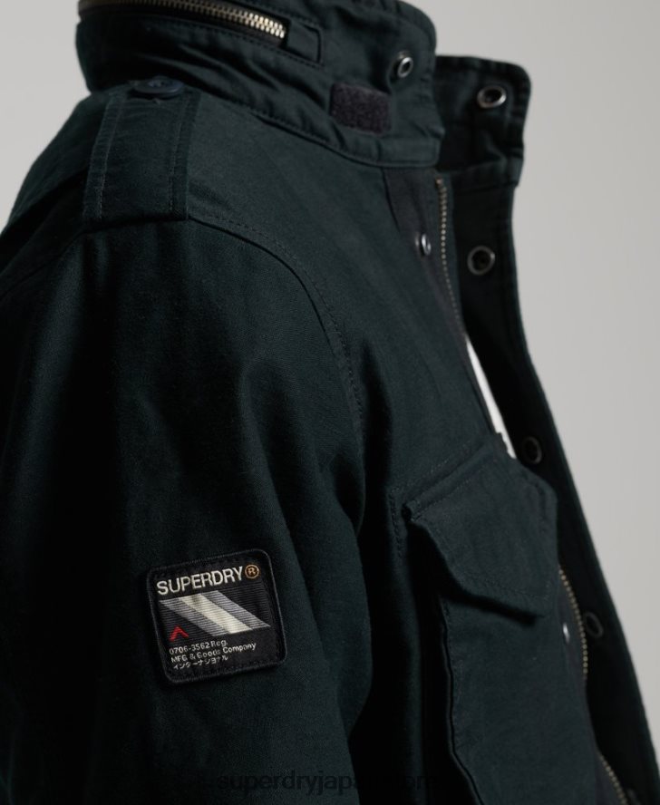 ヴィンテージ M65 ミリタリー ジャケット 男性 Superdry 衣類 濃い灰色 2J62PZ947