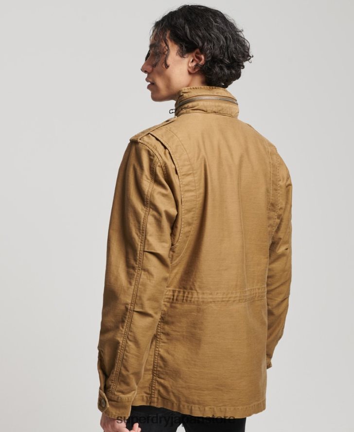 ヴィンテージ M65 ミリタリー ジャケット 男性 Superdry 衣類 黄褐色 2J62PZ955
