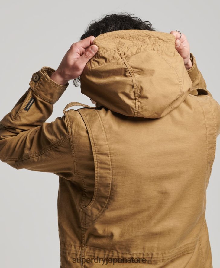 ヴィンテージ M65 ミリタリー ジャケット 男性 Superdry 衣類 黄褐色 2J62PZ955