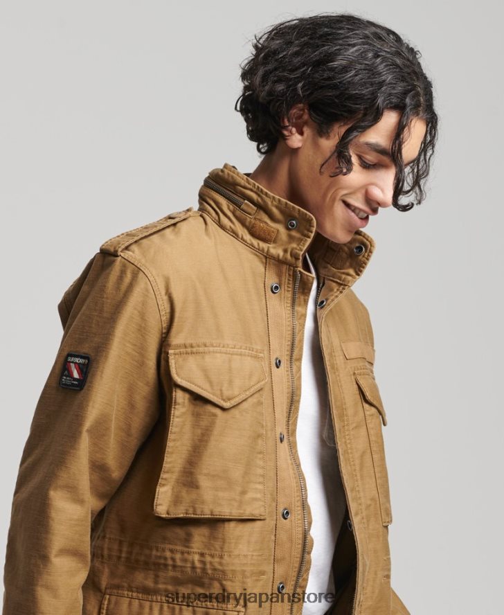 ヴィンテージ M65 ミリタリー ジャケット 男性 Superdry 衣類 黄褐色 2J62PZ955