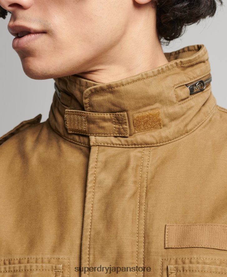 ヴィンテージ M65 ミリタリー ジャケット 男性 Superdry 衣類 黄褐色 2J62PZ955