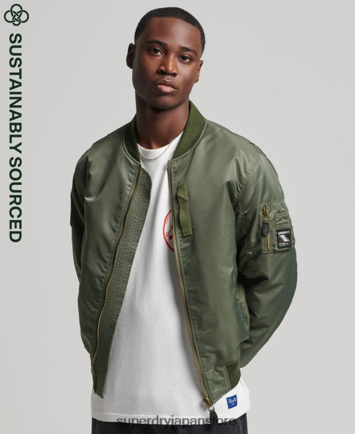 MA1 ボンバージャケット 男性 Superdry 衣類 緑 2J62PZ1107
