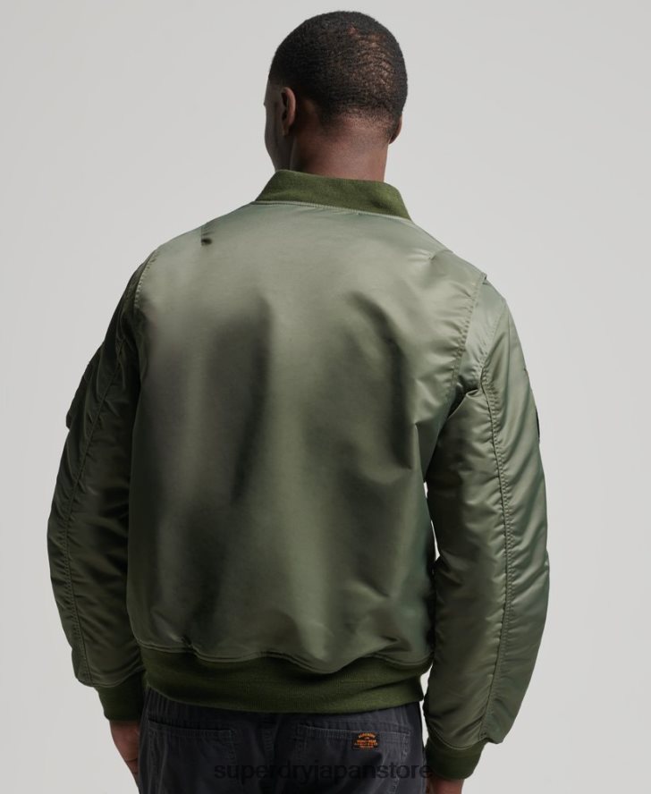 MA1 ボンバージャケット 男性 Superdry 衣類 緑 2J62PZ1107