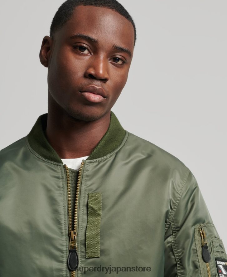 MA1 ボンバージャケット 男性 Superdry 衣類 緑 2J62PZ1107