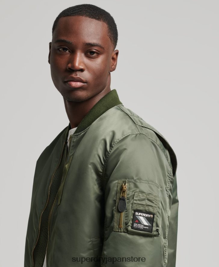 MA1 ボンバージャケット 男性 Superdry 衣類 緑 2J62PZ1107