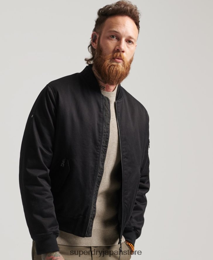 スタジオMA1ボンバー 男性 Superdry 衣類 黒 2J62PZ1142