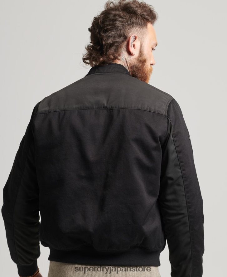 スタジオMA1ボンバー 男性 Superdry 衣類 黒 2J62PZ1142