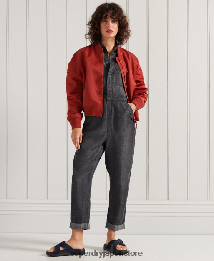 MA1 ボンバージャケット 女性 Superdry 衣類 赤 2J62PZ3837