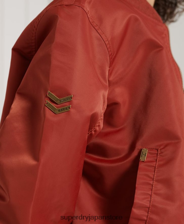 MA1 ボンバージャケット 女性 Superdry 衣類 赤 2J62PZ3837