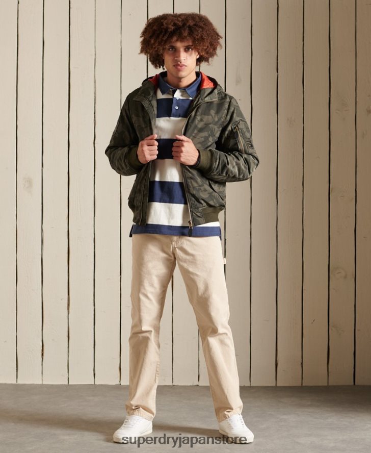 MA1 フード付きボンバージャケット 男性 Superdry 衣類 緑 2J62PZ4575